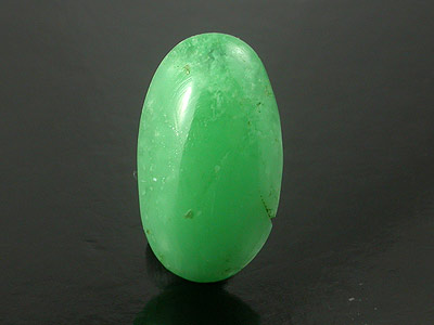 Rare "Emerald" Green Feldspar Cabochon, Feldspar, 6.37 cts, 16.4 x 5.95 x 9.5 x mm