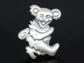 Dancing Teddy Bear Pendant Silver