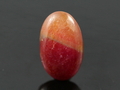 Wow! Orange Silver and Red Tri-Color Ruby Cabochon