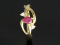 18k Yellow Gold  Ruby and Diamond ring, size 5.5, Bangkok, Thailand