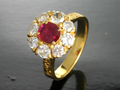 Ruby with diamond Ring