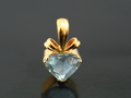 Aquamarine with Yellow Gold Pendant, Myanmar