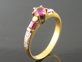 Ruby & Diamond with Yellow Gold, Myanmar