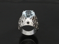 Blue Topaz Ring with White Gold