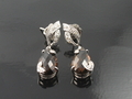 Smoky Quartz & Diamond Earring with 18 K White Gold