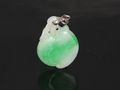 Jade  Peach Pendant with Silver