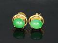 Jade Earrings with Gold Plated