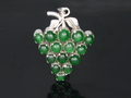 Jade Grape Pendant with Silver