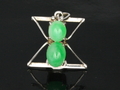 Jade Spider Pendant with Silver