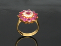 Ruby and Diamond Ring with Yellow Gold