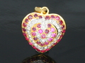 Ruby and Diamond Pendant with Yellow Gold
