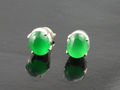 Jade Earrings with Sliver