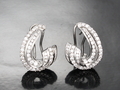 Silver and CZ Ladies Earrings