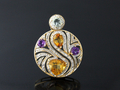 Pendant Gold (14k ) With Diamond,Citrine, Amethyst, Aquamarine